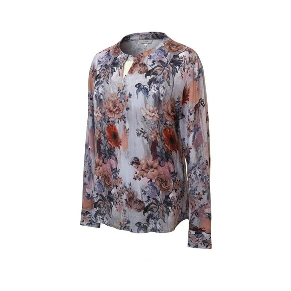 Feathers By‎ Tolani Watercolor Floral Blouse Blue Multi Women's S Artsy Cottage - Picture 2 of 10
